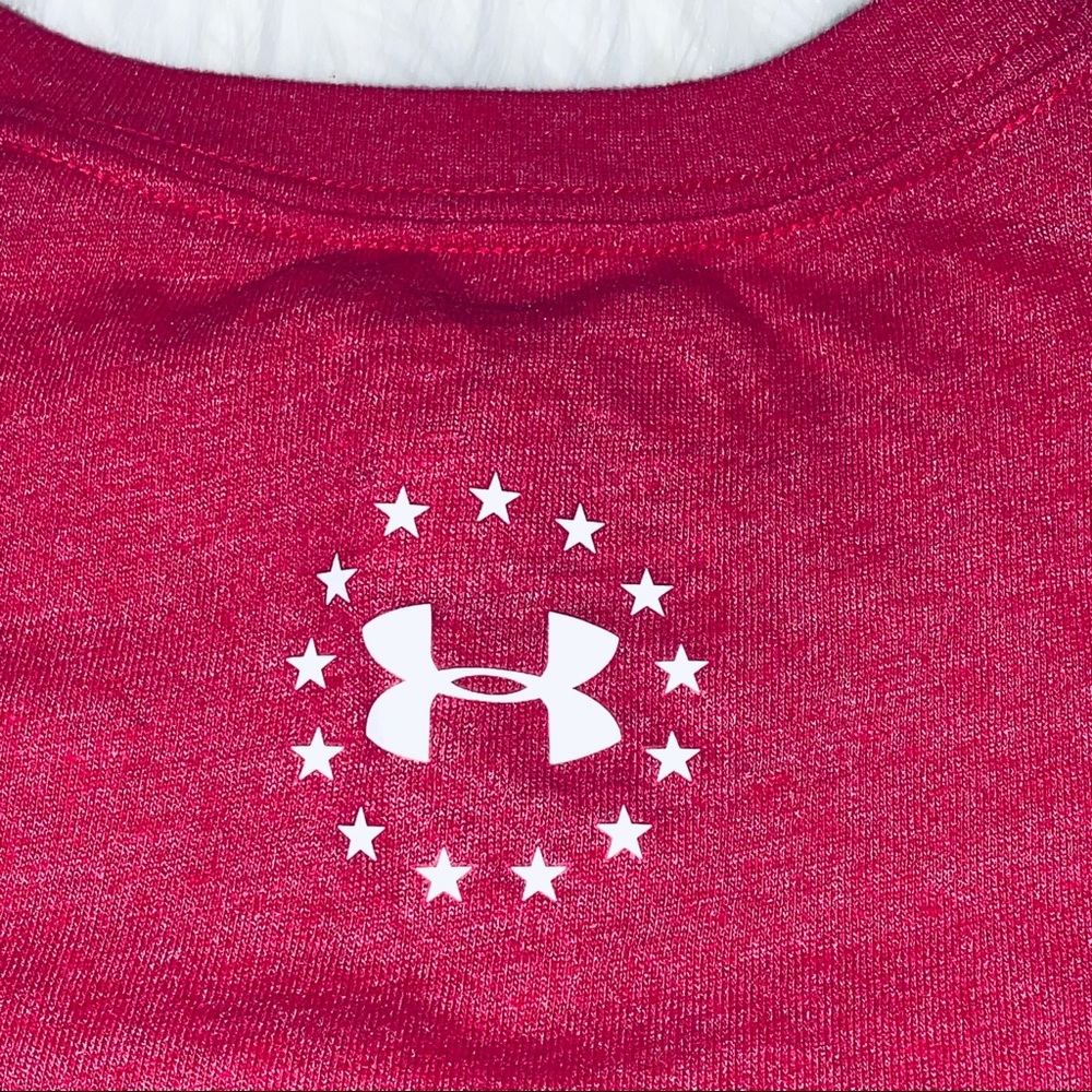 under armour pink/red property of cotton tshirt - Picture 5 of 7